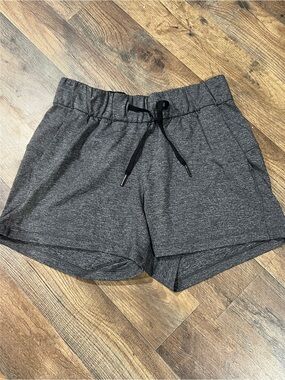 lululemon athletica Heather Charcoal Drawcord Athletic Shorts